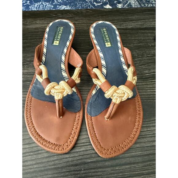 Sperry Top Sider Nautical Thong Sz. 6 - Picture 1 of 6